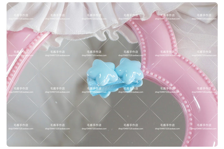 MaoJiang Handmade~Sweet Lolita Hair Pins Star Shape Multicolor 2 blue stars  