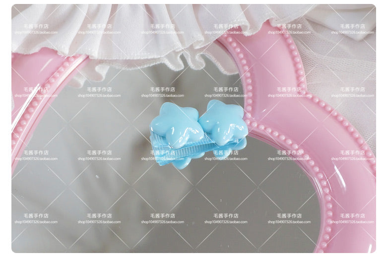 MaoJiang Handmade - Sweet Lolita Hair Pins Star Shape Multicolor 2 blue stars
