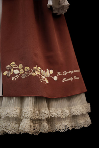 Eessily Verse~Spring Picnic~Embroidered Han Lolita Suits   