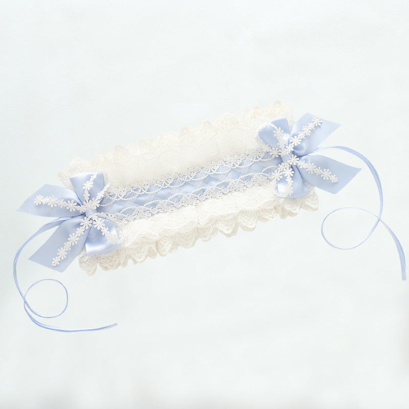 Sweet Kid Lolita Lace Hair Band light blue（double laces）  