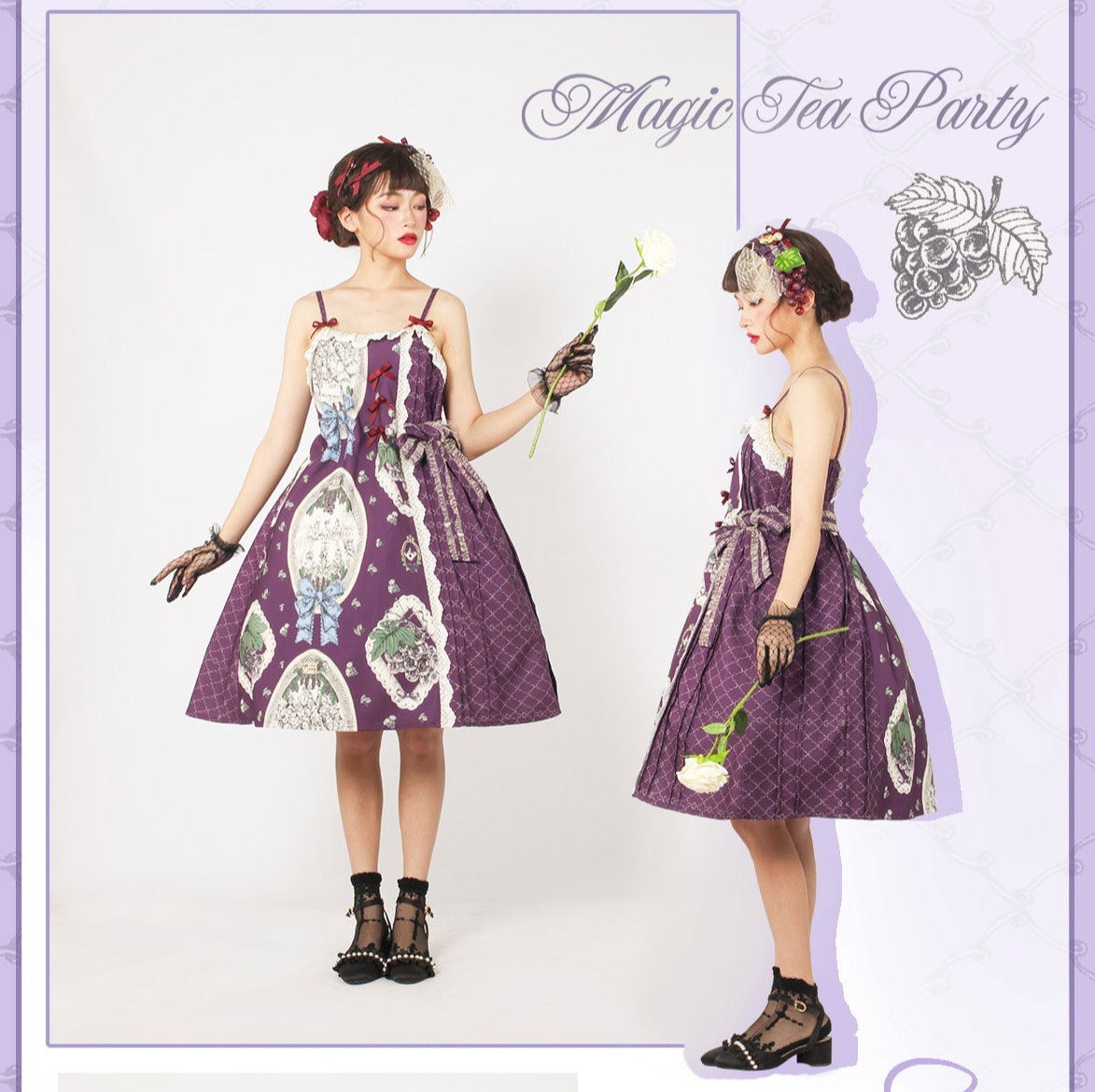 Magic Tea Party~Grape Princess Elegant Dress JSK L dark purple 