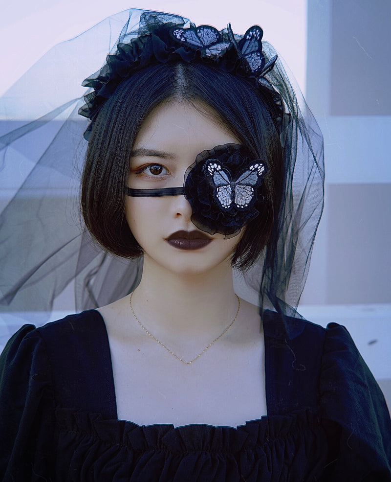 Strange Sugar~Gothic Lolita Butterfly Eye Mask butterfly eye mask