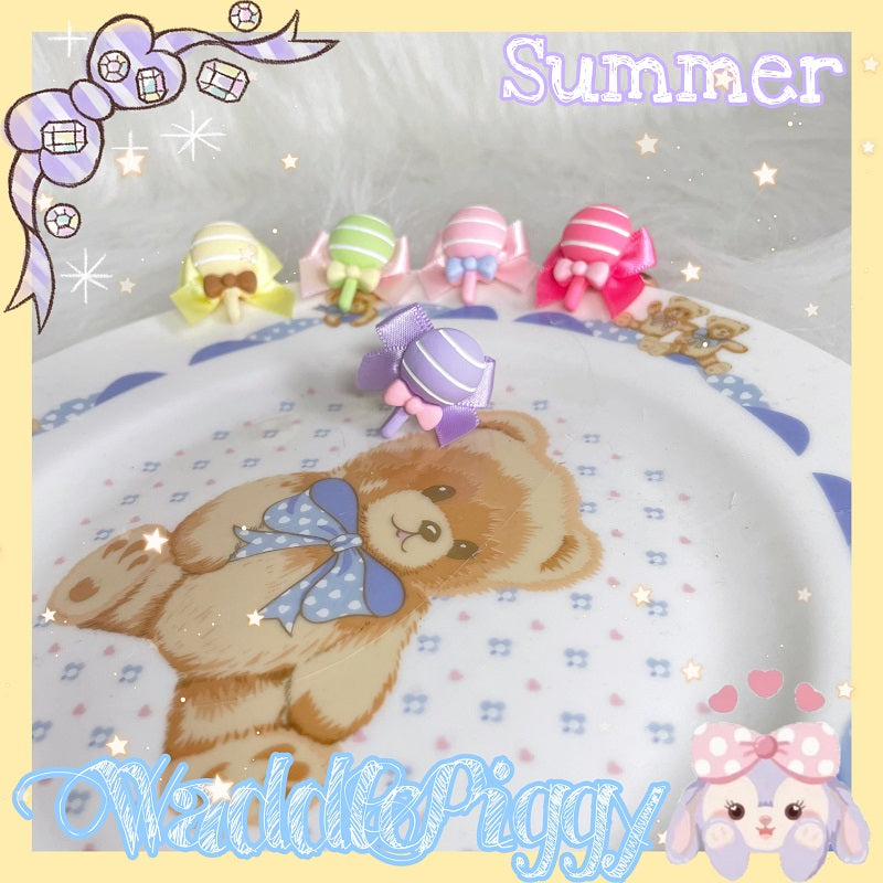 (Buyforme)WaddlePiggy~Sweet Lolita Handmade Lollipop Bow Ring purple  