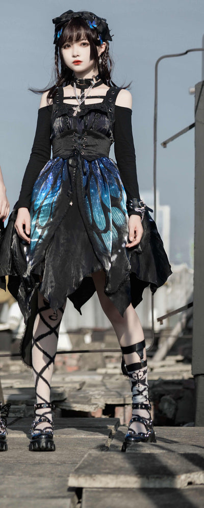 Star Fantasy~Butterfly Effect Normal Waist JSK Punk Dress   