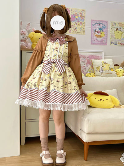 Confession Ballon~Sanrio Pudding Dog Print Kawaii Lolita Jumper Dress   