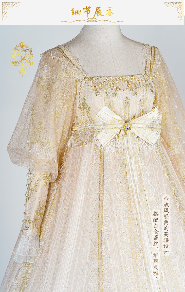 Quaint Lass~ Brumaire~Vintage Royal Wedding Lolita OP   