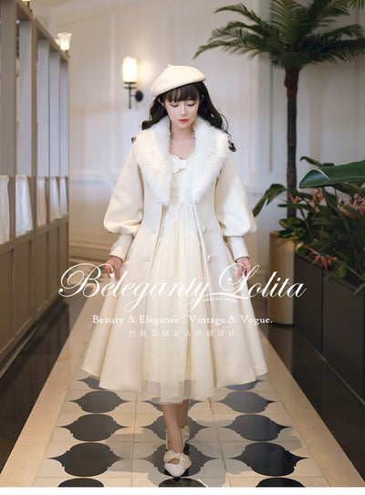 Beleganty~Ona~Retro Slim-fitting Woolen Winter Lolita Overcoat   