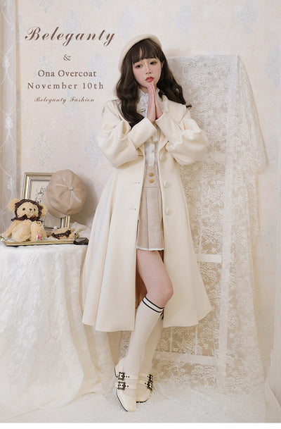 Beleganty~Ona~Retro Slim-fitting Woolen Winter Lolita Overcoat   