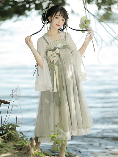 Your Princess~Xiaozhixia~Han Lolita Embroidery Dress and Blouse   