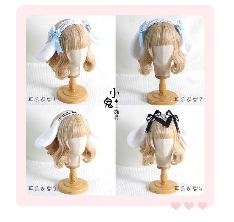 Xiaogui~Sweet Lolita Rabbit Ear KC Headband   