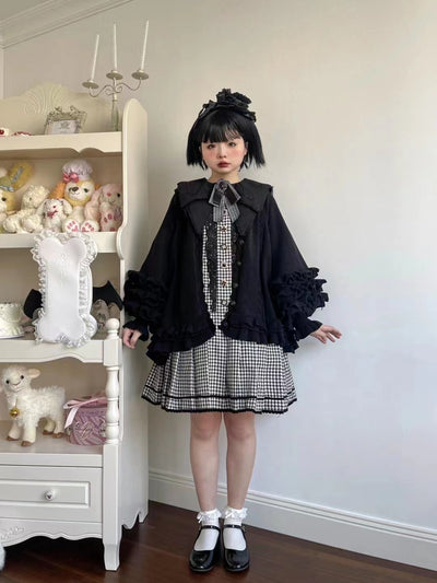 ZeeYe~Houndstooth Low Waistline Lolita Dress   