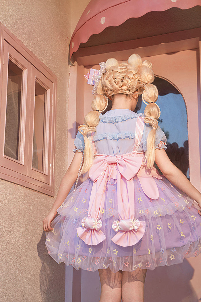 Alice Girl~Rainbow Candy Kawaii Lolita JSK Dress   