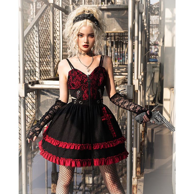 With PUJI~Judgment Day~Sexy Gothic Lolita JSK S JSK dress 