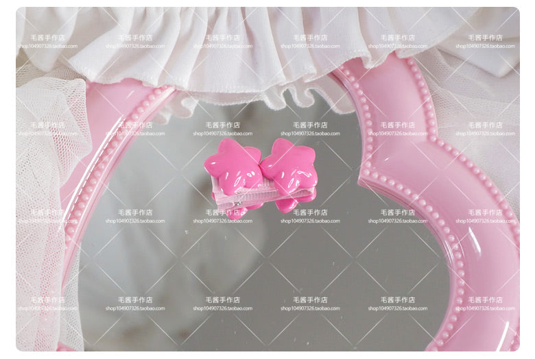 MaoJiang Handmade - Sweet Lolita Hair Pins Star Shape Multicolor 2 rose red stars