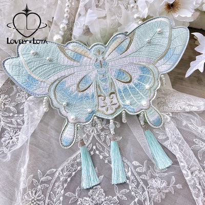 LovelyLota~Butterfly~Chinese Qi Lolita Butterfly Bag mint color  