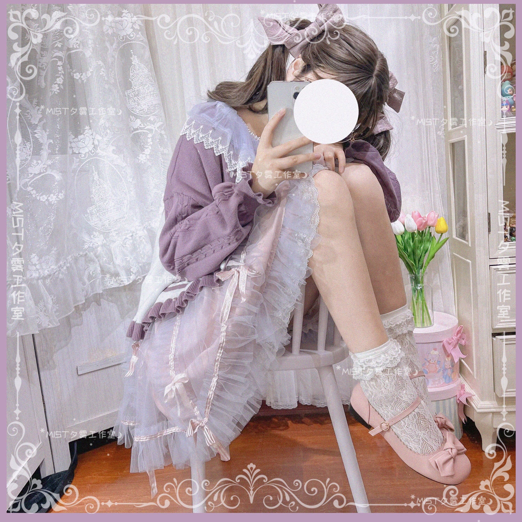 MIST~Beating Heart~Sweet Lolita Thick Sweater Coat Puff Sleeve 9908:114998