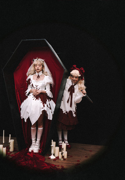 (Buy for me) Lullaby~Romeo~Gothic Lolita Bloodstained High Waist OP   