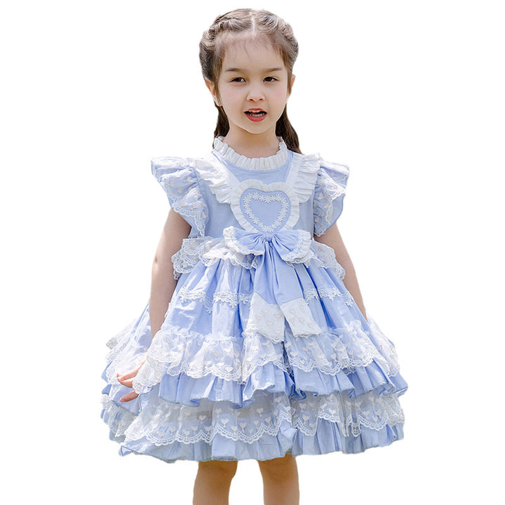 Blue Kid Lolita Summer Princess Dress   