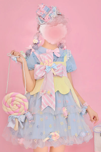Alice Girl~Rainbow Candy Lolita Candy Box Headdress   