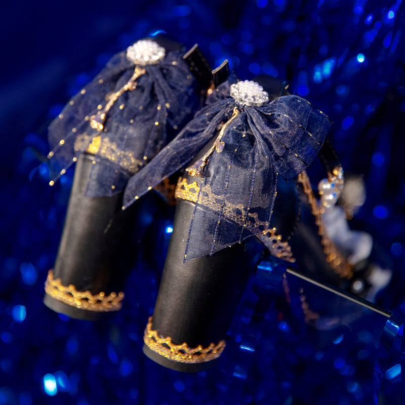 One Night - Bright PU Wedding Lolita Thick High Heels