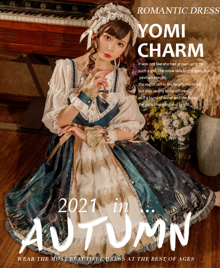 Magic lamp Night Retro Lolita JSK   
