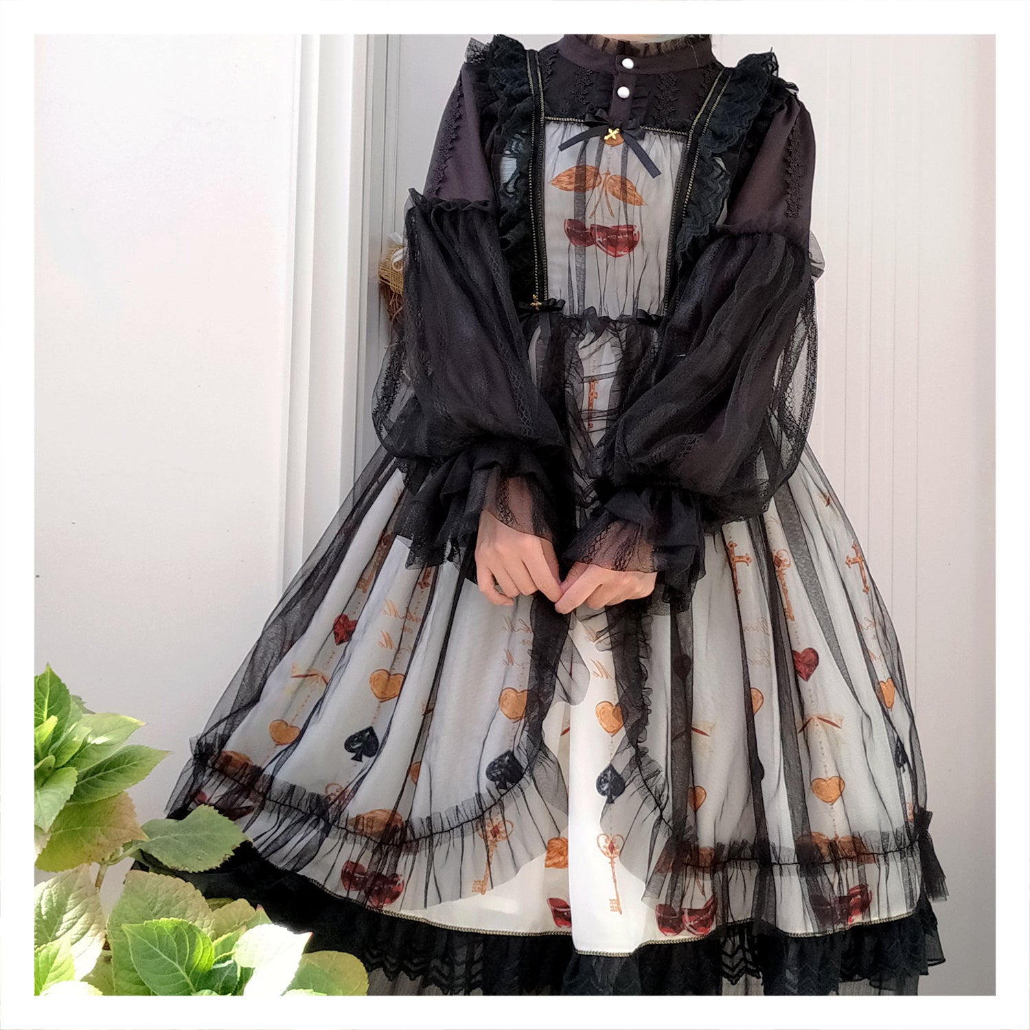 Sakurada Fawn - Alice's Cherry - Plus Size Lolita Shirt Chiffon Blouse