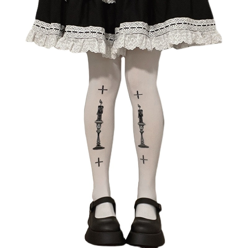 Roji roji~Gothic 80D Velvet Lolita Tights   