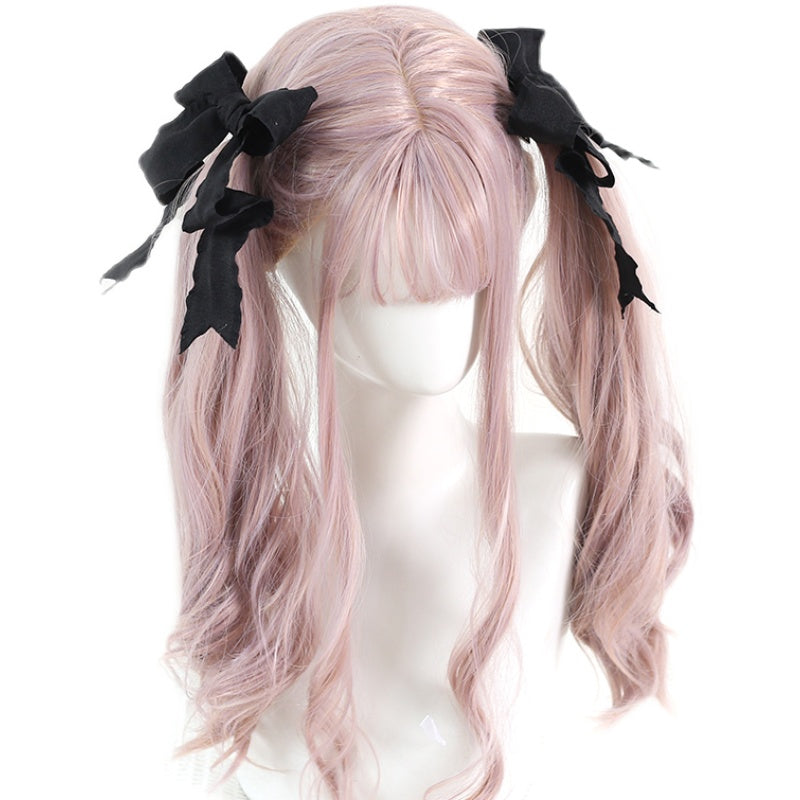 Xiaogui~Cosplay Double Ponytail Spiral Lolita Hair Clips black (pair)  