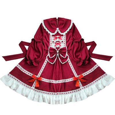 (BuyForMe) Rouroudream~Plus Size Lolita OP Dress XL long sleeve red 