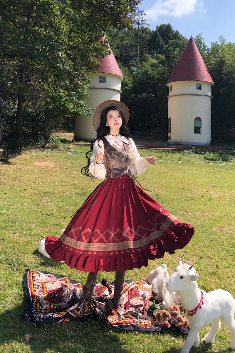 Yuan Su~Retro Plush Size Lolita Vest   