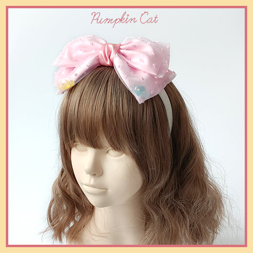 Pumpkin Cat - Candy Boxes - Kawaii Lolita Accessories pink hair band