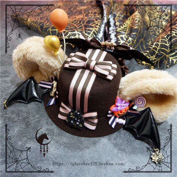 Fox Cherry~Magic Bear Super Cute Veil Top Hat   