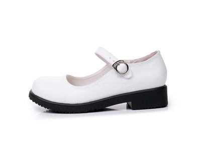 Sosic~Sweet Lolita Mary Jane Flat Shoes 35 white 
