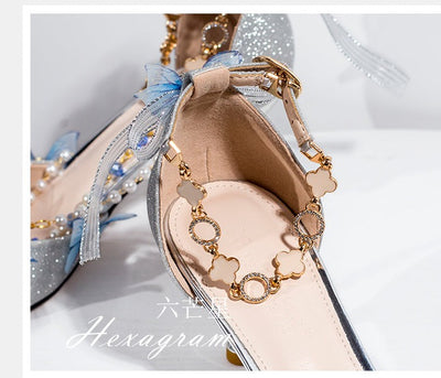Hexagram~Mermaid~Plush Size Wedding Lolita Shoes   
