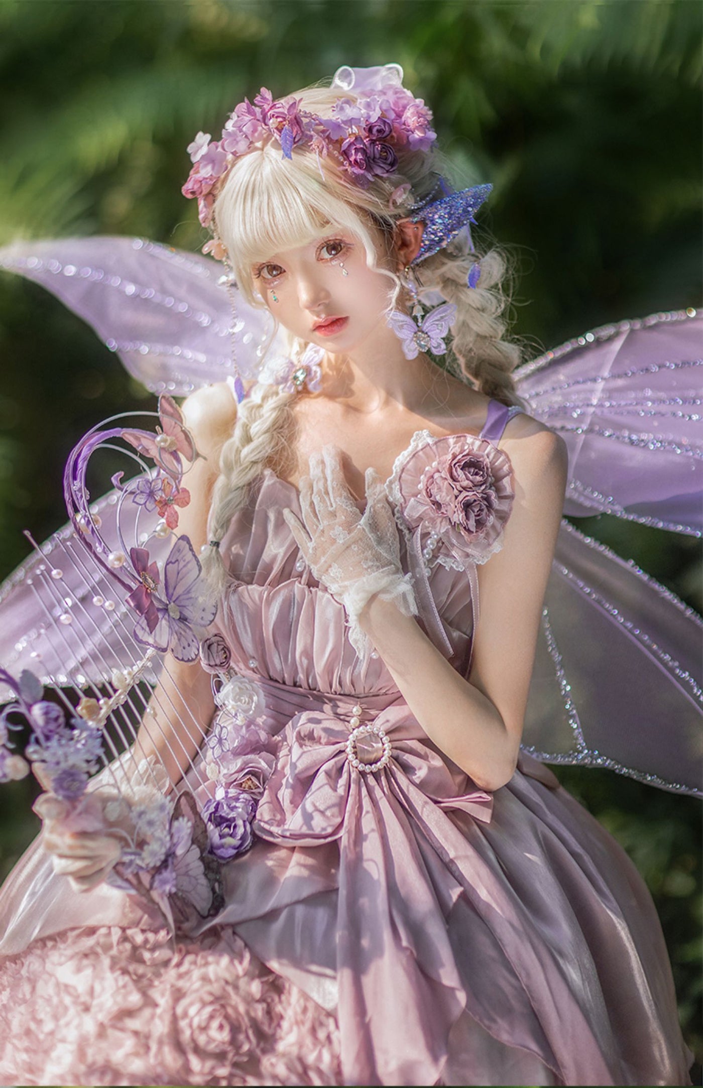 (Buyforme) Baduoni~Pink Red CLA Large Bow Lolita Jumper Dress   