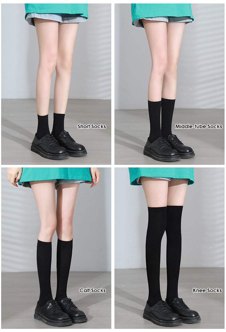 Velvet Solid Summer Lolita Calf Socks Knee Socks – 42Lolita