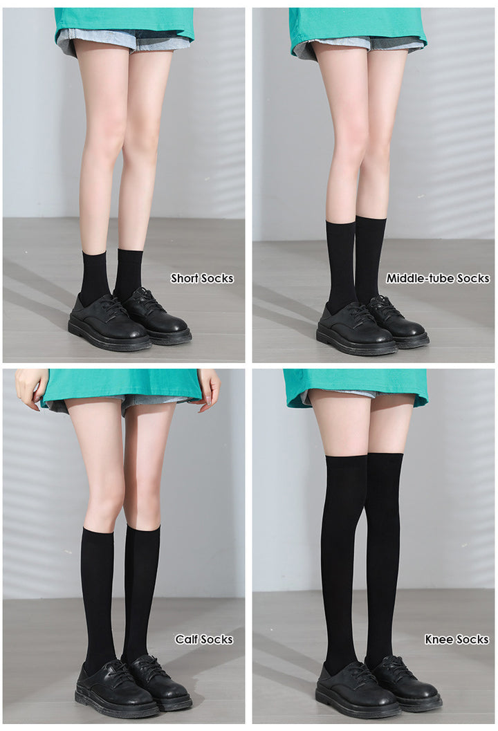 Velvet Solid Color Summer Lolita Calf Socks Knee Socks   