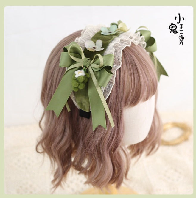 Xiaogui - Purple Grape Vintage French Bow Lolita KC green KC