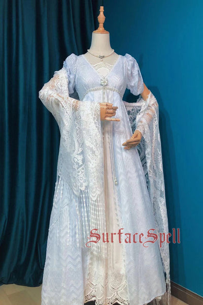 Surface Spell~MissBennet~Empire Waist Chiffon Lolita Dress S light blue 
