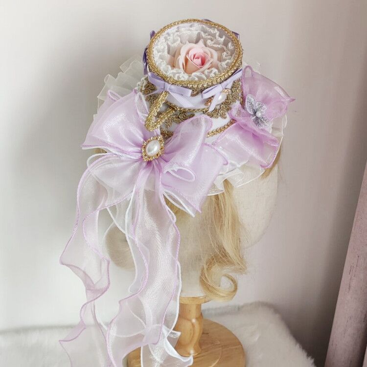 Pink Rococo Hat Day Dream~rococo Style Romantic Lolita Cup Shape Hat – 42Lolita