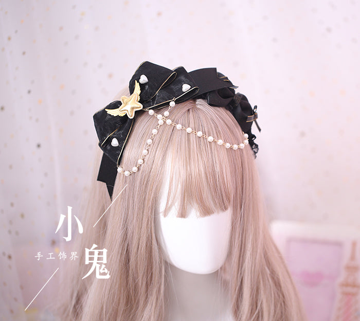 Xiaogui~Gothic Accessories Lolita Bow KC Hairclip   