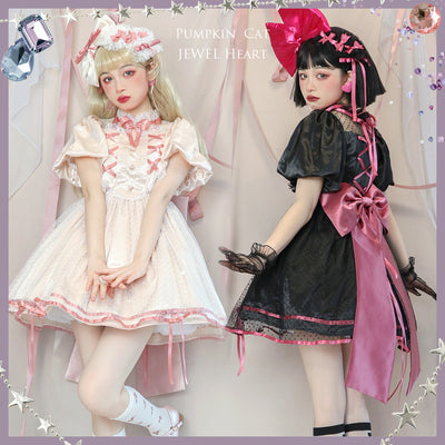 Pumpkin Cat~Jewel Heart~Lolita OP Dress   
