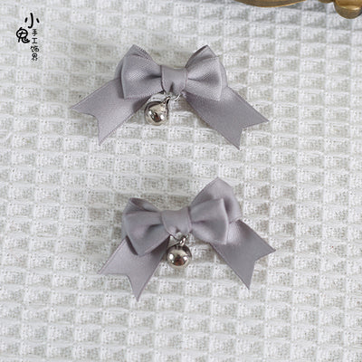 Xiaogui - Sweet Japan Fashion Lolita Bell Bow Clip Gray