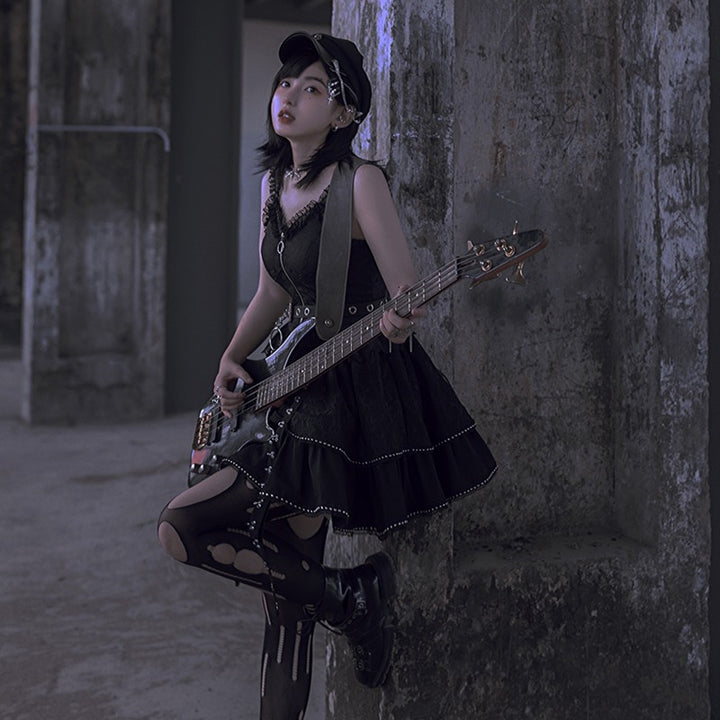 With Puji~Trapped Song~Punk Lolita JSK Dress Set