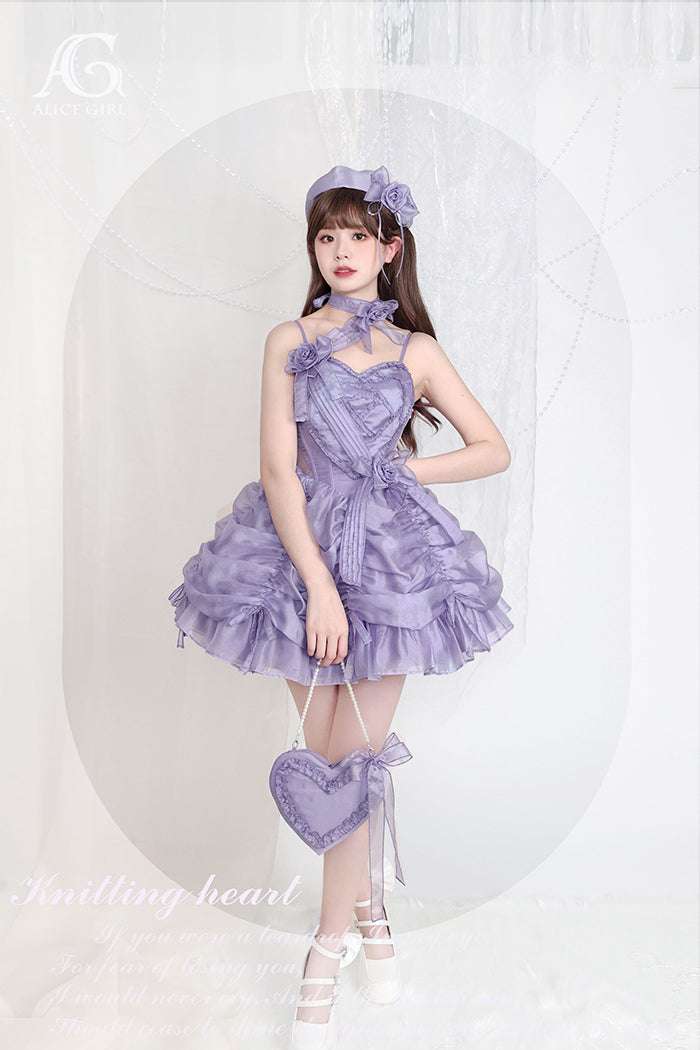 Alice Girl~Knitting Core~Lolita Accessory Light Luxury Glossy Beret   