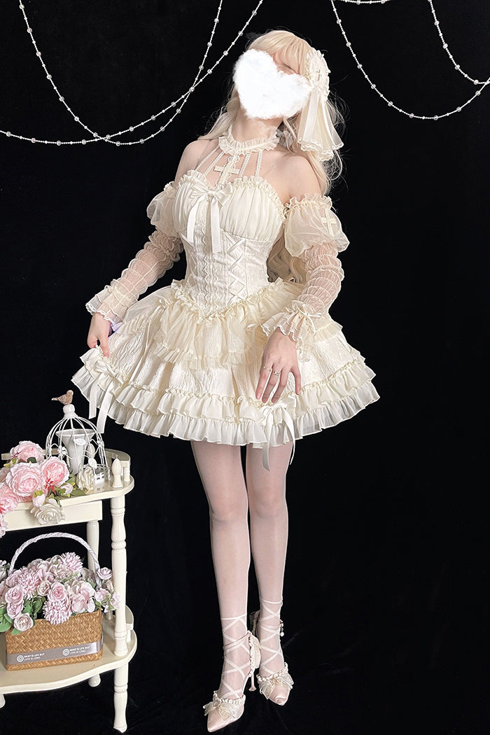Alice Girl - Cross Maiden - Gothic Lolita Hair Clips Veil Headbow