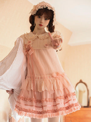(Buy for me) Flower and Pearl Box~Austen In The Garden~Sweet Gradient Lolita OP S gradient pink OP 
