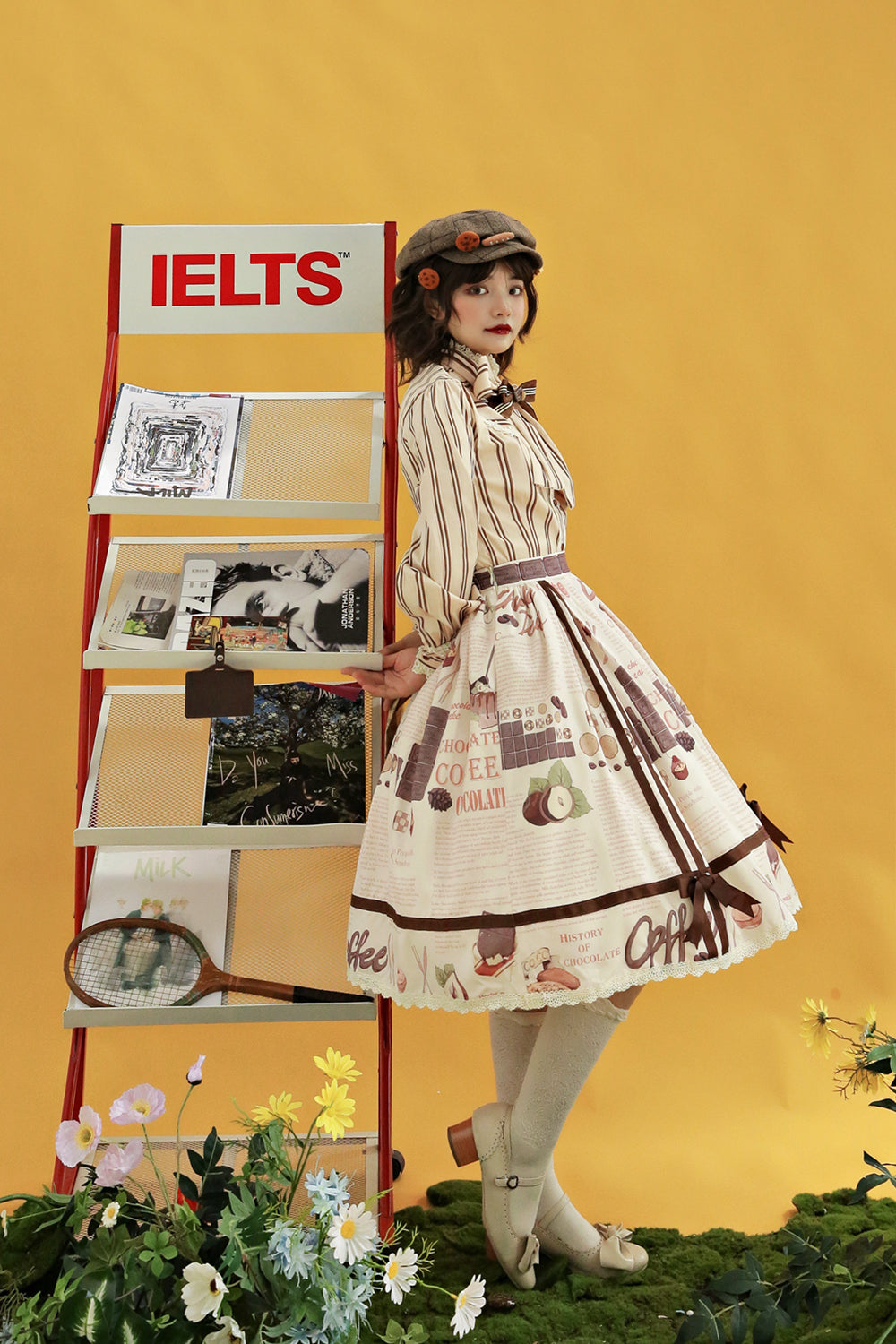 Miss Point~Chocolate Daily Light Sweet Stripe Lolita Blouse   