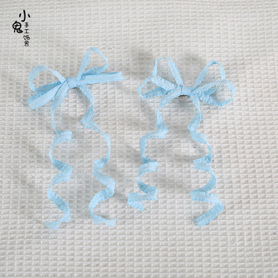 Xiaogui - Sweet Lolita Spiral cos Headdress Light Blue (pair)