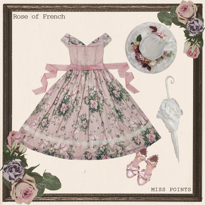 Miss Point~French Rose~Elegant Lolita JSK Dress XS pink 